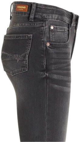 VINGINO straight fit jeans Celly washed black Zwart Meisjes Katoen Effen 110 - Foto 3