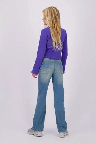VINGINO straight fit jeans Claire tinted mid blue Blauw Meisjes Denim Effen 116 - Foto 2