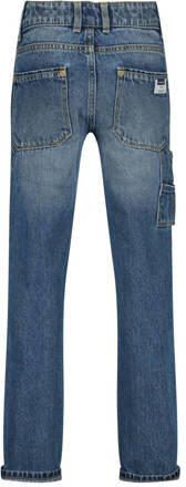 VINGINO straight fit jeans dark blue denim Blauw Jongens Katoen Effen 134 - Foto 1