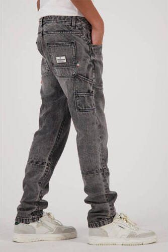 VINGINO straight fit jeans Peppe Carpenter light grey Grijs Jongens Denim 110 - Foto 3