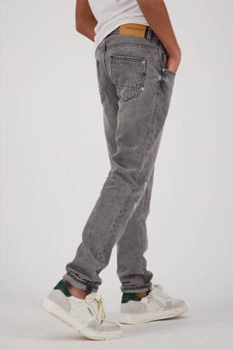VINGINO straight fit jeans Peppe met slijtage light grey Grijs Jongens Katoen 116 - Foto 5