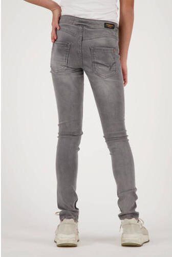 VINGINO super skinny jeans Belina mid grey Grijs Meisjes Denim Effen 140 - Foto 3
