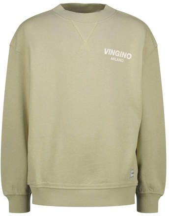 Vingino sweater groen Jongens Katoen Ronde hals Logo - Foto 3