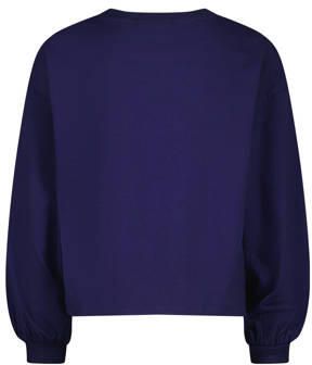 VINGINO sweater Jazzlin met printopdruk donkerblauw Printopdruk 116