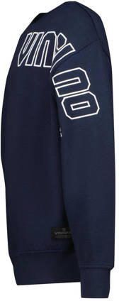 VINGINO sweater met logo donkerblauw Logo 104 | Sweater van - Foto 3
