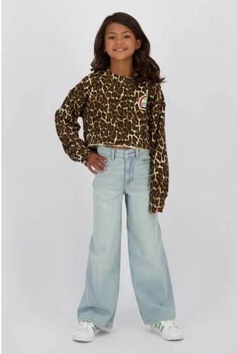 Vingino sweater met panterprint bruin Dierenprint
