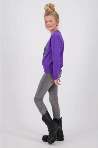 VINGINO sweater Naria met printopdruk paars Printopdruk 116 - Foto 4