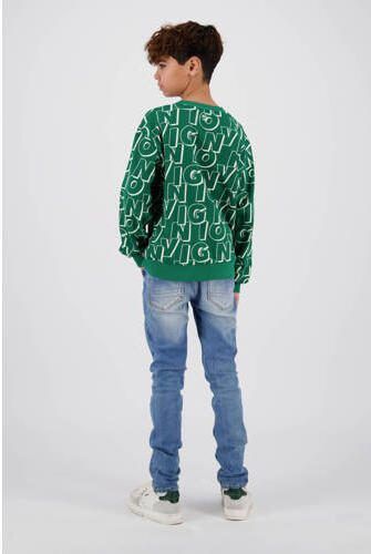VINGINO sweater Naros met logo groen Logo 104 | Sweater van - Foto 5