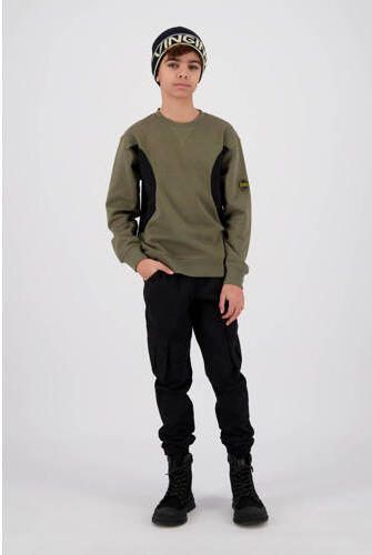 VINGINO sweater Nev olijfgroen zwart Meerkleurig 116 - Foto 3