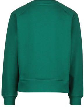 VINGINO sweater Nila met tekst groen zwart Tekst 116 - Foto 3