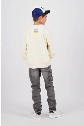 VINGINO sweater Nilfo met logo beige wit Logo 128 - Foto 4