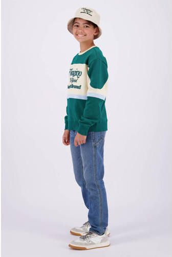 VINGINO sweater Noan donkergroen beige Meerkleurig 152 - Foto 4