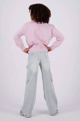 VINGINO sweater Nydra met printopdruk lichtroze Printopdruk 128 - Foto 3