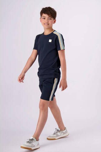VINGINO sweatshort donkerblauw geel Korte broek Jongens Katoen Meerkleurig 128