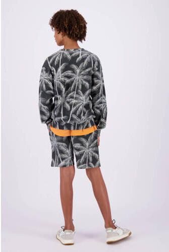 VINGINO sweatshort met all over print grijsblauw lichtgrijs Korte broek 152 - Foto 3