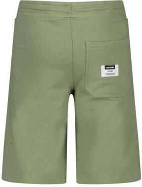 VINGINO sweatshort Ramto met logo olijfgroen Korte broek Jongens Katoen 128