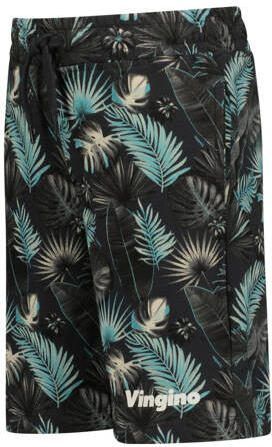 VINGINO sweatshort Rapos met all over print zwart blauw Korte broek All over print 128 - Foto 2