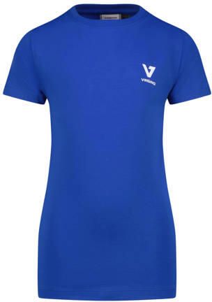 Vingino T-shirt blauw Jongens Stretchkatoen Ronde hals Effen
