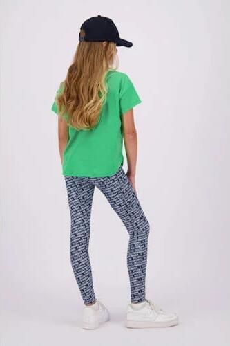VINGINO T-shirt Hailey met printopdruk neon groen Meisjes Katoen Ronde hals 140 - Foto 4