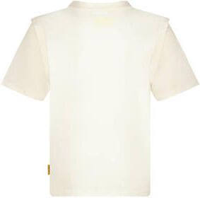 VINGINO T-shirt Halia offwhite Wit Meisjes Katoen Ronde hals Printopdruk 128