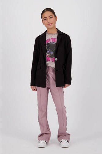 VINGINO T-shirt Hannore met printopdruk grijs Meisjes Katoen Ronde hals 128 - Foto 5