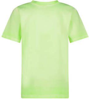 VINGINO T-shirt Hapo met logo neongroen Jongens Katoen Ronde hals Logo 128