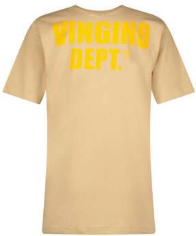 VINGINO T-shirt Hasial zand Beige Jongens Katoen Ronde hals Backprint 128