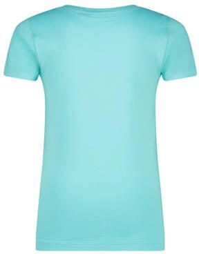 VINGINO T-shirt Hasico aquablauw Jongens Katoen Ronde hals Effen 128