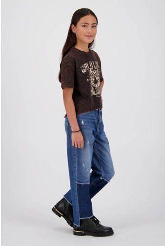 VINGINO T-shirt Heane met printopdruk bruin Meisjes Katoen Ronde hals Printopdruk 104 - Foto 4
