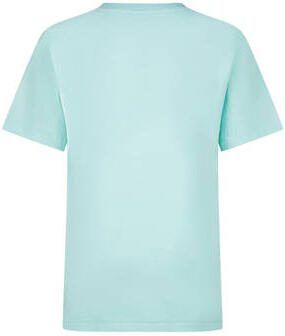 VINGINO T-shirt Hefso met logo licht aquablauw Jongens Katoen Ronde hals 140
