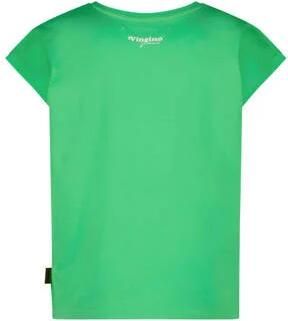 VINGINO T-shirt Helen met tekst felgroen Meisjes Katoen Ronde hals Tekst 152