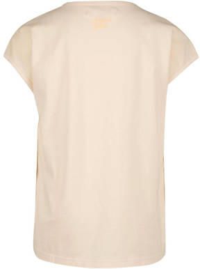 VINGINO T-shirt HELEN met tekst perzik Roze Meisjes Katoen Ronde hals Tekst 164 - Foto 3