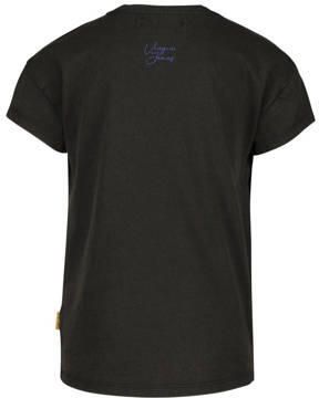 VINGINO T-shirt Hemly met tekst zwart Meisjes Katoen Ronde hals Tekst 152 - Foto 2
