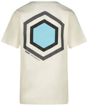 VINGINO T-shirt Hezor met printopdruk wit Jongens Stretchkatoen Ronde hals 128