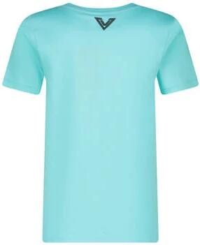 VINGINO T-shirt Hifot met printopdruk aquablauw Jongens Stretchkatoen Ronde hals 164