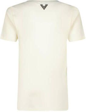 VINGINO T-shirt Hifot met printopdruk offwhite Wit Jongens Stretchkatoen Ronde hals 128