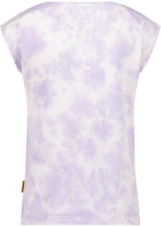 VINGINO T-shirt HILLA met all over print paars wit Meisjes Katoen Ronde hals 110 - Foto 2