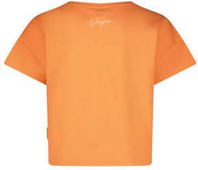 VINGINO T-shirt Hilla met tekst oranje Meisjes Katoen Ronde hals Tekst 128