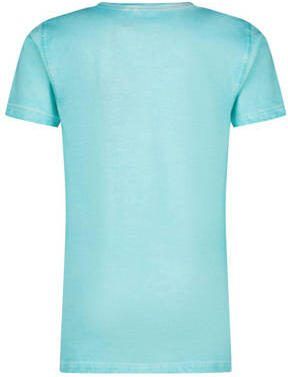 VINGINO T-shirt Hilod aquablauw Jongens Katoen Ronde hals Effen 164