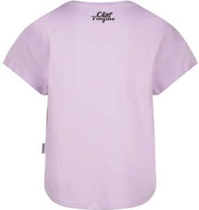 VINGINO T-shirt Hilya met printopdruk lila Paars Meisjes Katoen Ronde hals 128
