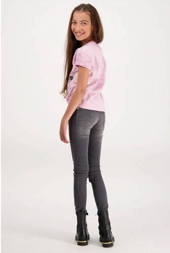VINGINO T-shirt Hira met printopdruk roze Meisjes Stretchkatoen Ronde hals 110 - Foto 3