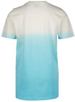 VINGINO T-shirt Hollis met printopdruk aquablauw wit Jongens Katoen Ronde hals 104 - Foto 2