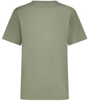 VINGINO T-shirt Hon met logo olijfgroen Jongens Katoen Ronde hals Logo 128