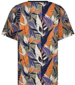 VINGINO T-shirt Hor met all over print zand oranje paars Beige Jongens Katoen Ronde hals 128