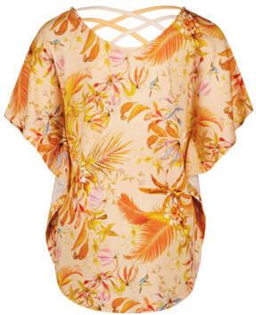 VINGINO T-shirt ILANA met all over print oranje multi Meisjes Viscose Boothals 110 - Foto 2