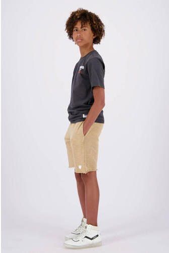 VINGINO T-shirt Jary met backprint donkergrijs Jongens Katoen Ronde hals 164