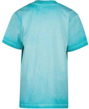 VINGINO T-shirt JOEY met printopdruk aqua blauw Jongens Katoen Ronde hals 104 - Foto 2