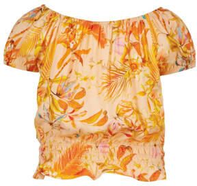 VINGINO T-shirt LIMEA met all over print oranje Meisjes Katoen Boothals 140 - Foto 3