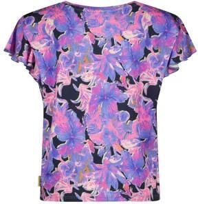 VINGINO T-shirt met all over print paars donkerblauw Meisjes Viscose Ronde hals 140 - Foto 3