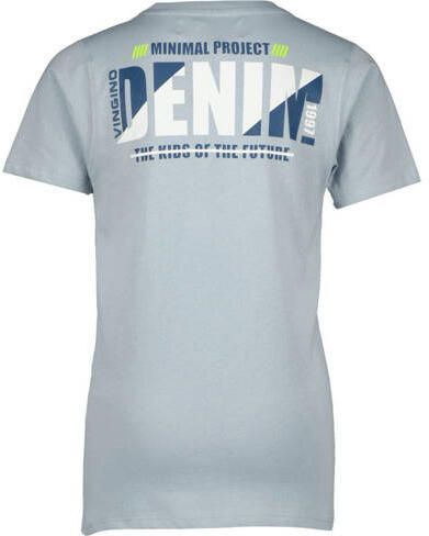VINGINO T-shirt met backprint grijsblauw Jongens Katoen Ronde hals Backprint 140 - Foto 3